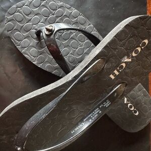 Coach Black Abbigail Sandals